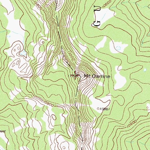 Topographic Map of Mount Darline, CO