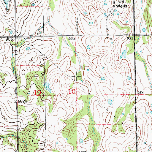 Topographic Map of J E McSpadden Dam, OK