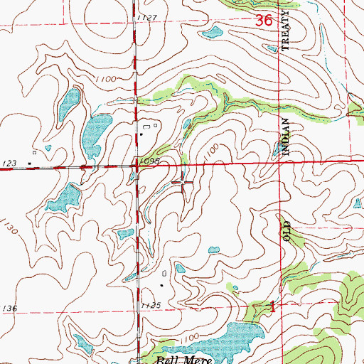 Topographic Map of Oknoname 027070 Reservoir, OK