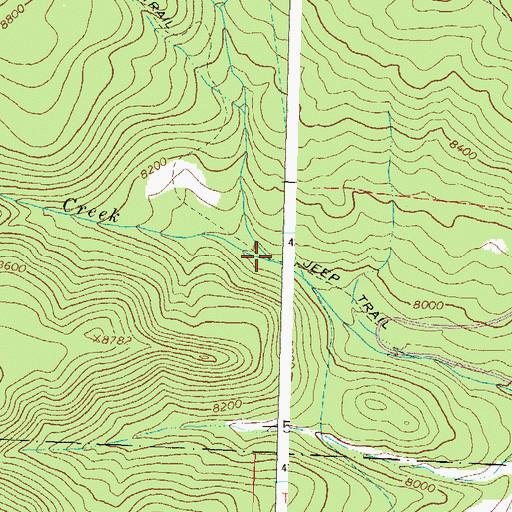 Topographic Map of Cunningham Creek, CO