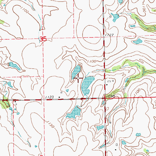 Topographic Map of Oknoname 027071 Dam, OK