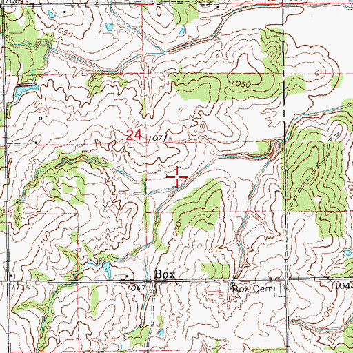 Topographic Map of Spores Lake Dam, OK