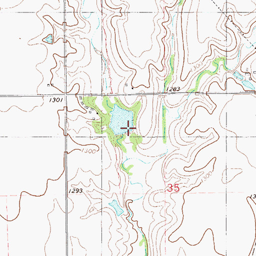 Topographic Map of Oknoname 04702 Dam, OK