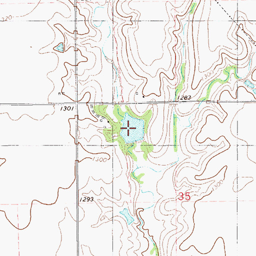 Topographic Map of Oknoname 04702 Reservoir, OK
