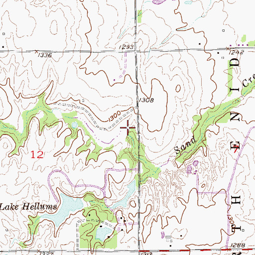 Topographic Map of Oknoname 04709 Dam, OK