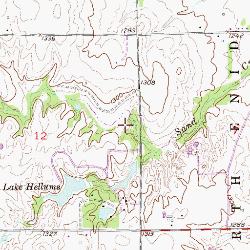 Topographic Map of Oknoname 04709 Reservoir, OK