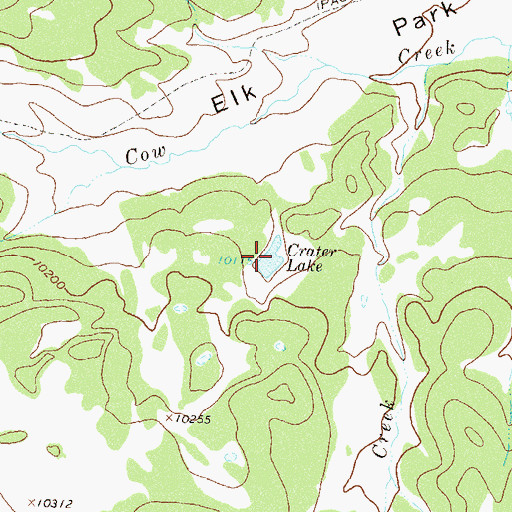 Topographic Map of Crater Lake, CO