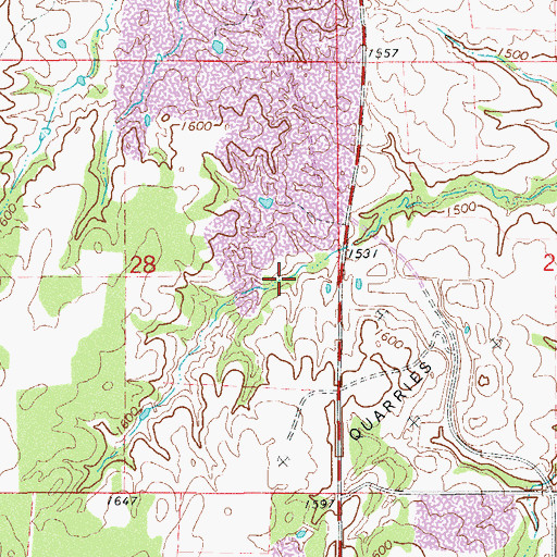Topographic Map of Karber Pond, OK