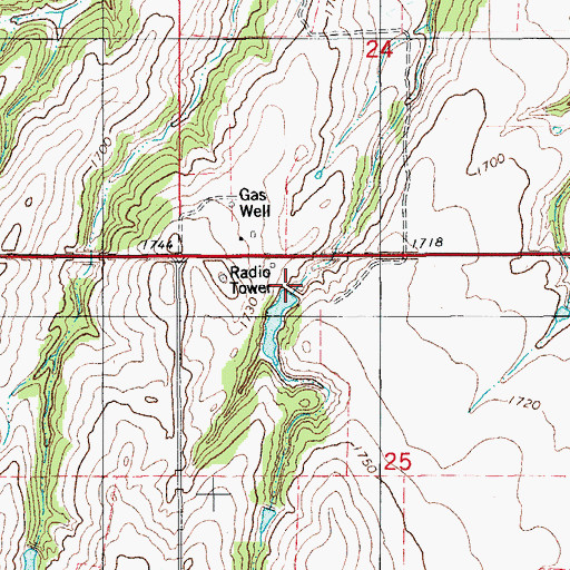 Topographic Map of Scott Dam, OK