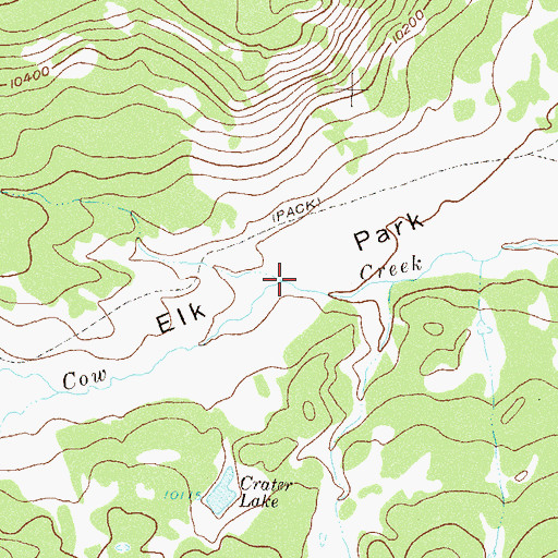 Topographic Map of Elk Park, CO