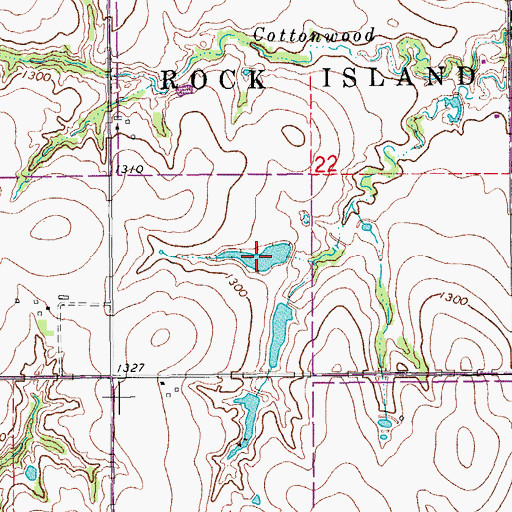 Topographic Map of Oknoname 017200 Reservoir, OK