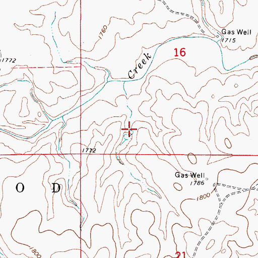 Topographic Map of Selman Gp1 Dam, OK