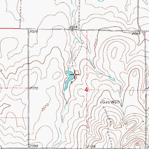 Topographic Map of Casey 1 Dam, OK