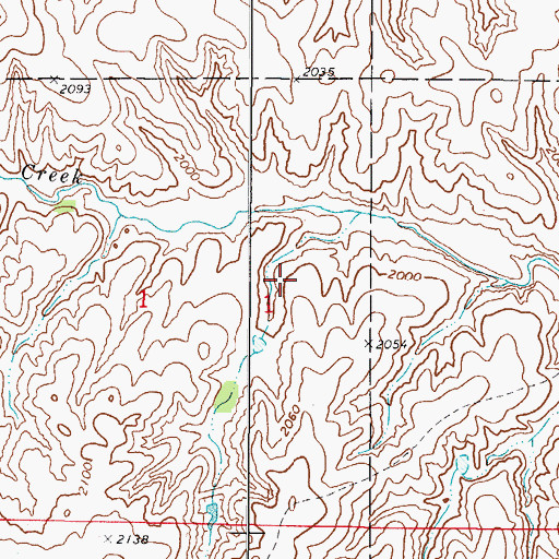 Topographic Map of Randall 10 Reservoir, OK