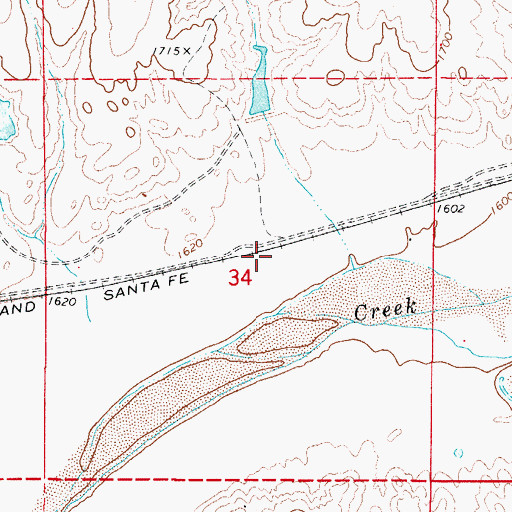 Topographic Map of Selman 9 Reservoir, OK