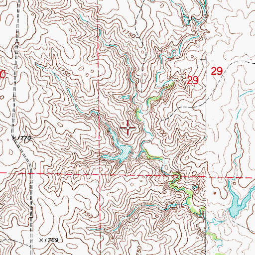 Topographic Map of Selman 23 Dam, OK