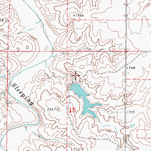 Topographic Map of Selman 29 Dam, OK