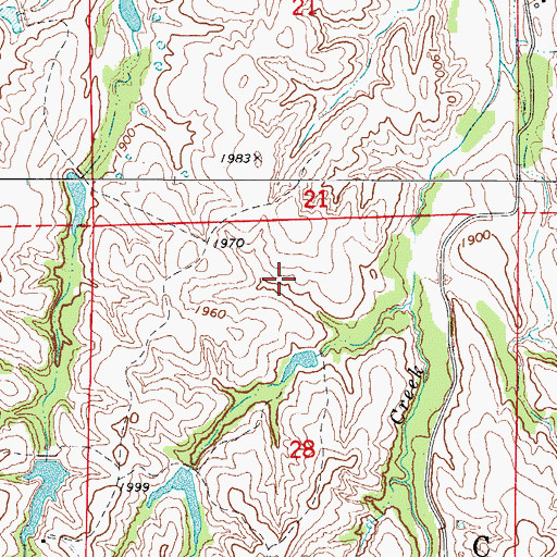 Topographic Map of Rittenhouse Gp-7 Dam, OK