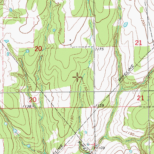 Topographic Map of Upper Clear Boggy Number 27 Dam, OK