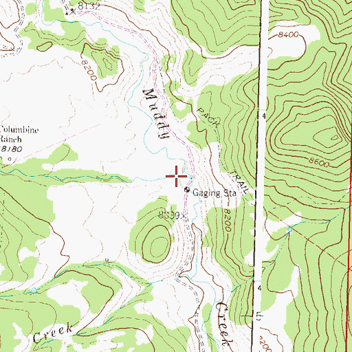 Topographic Map of Cow Creek, CO