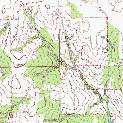 Topographic Map of Jones Pond Dam, OK