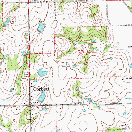 Topographic Map of Tom London Dam, OK