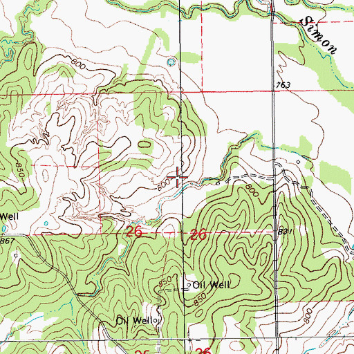 Topographic Map of Lower Bayou Site Number 15 Dam, OK