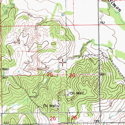 Topographic Map of Lower Bayou Creek Site Fifteen Reservoir, OK