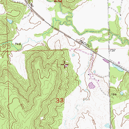 Topographic Map of Upper Muddy Boggy Site 6 Reservoir, OK