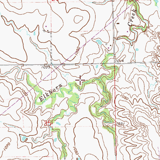 Topographic Map of Upper Red Rock Creek Site Number 47 Reservoir, OK