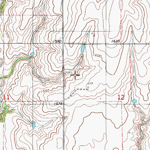 Topographic Map of Bear Creek Site 101 Dam, OK