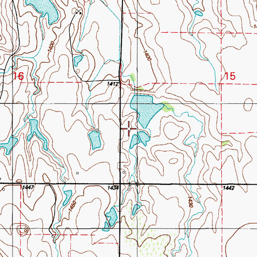 Topographic Map of Saddle Mountain Site 4 Dam, OK