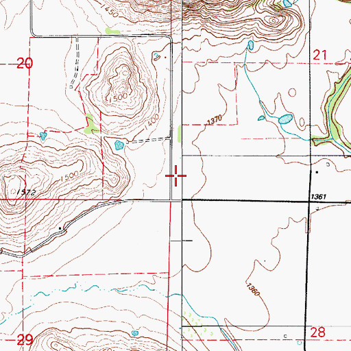 Topographic Map of East Dike Dam, OK