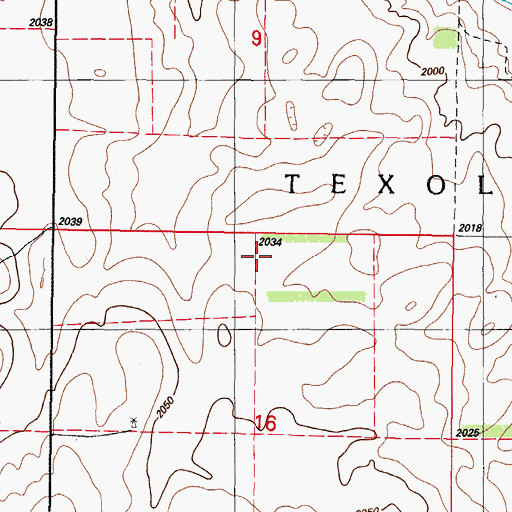 Topographic Map of Cow Creek Site 6 Dam, OK