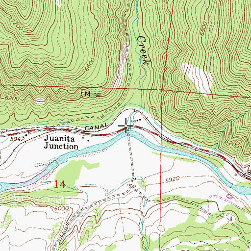 Topographic Map of Hubbard Creek, CO