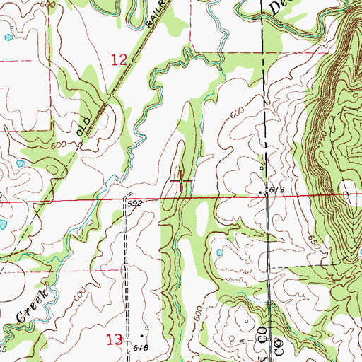 Topographic Map of Delaware Creek Site 2 Dam, OK