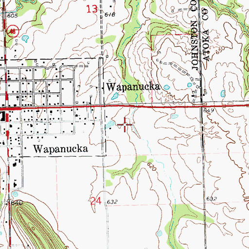 Topographic Map of Delaware Creek Site 3 Dam, OK