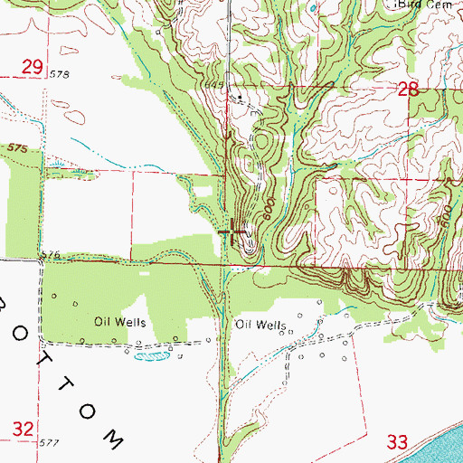 Topographic Map of Kadashan Bottom Site 6 Dam, OK