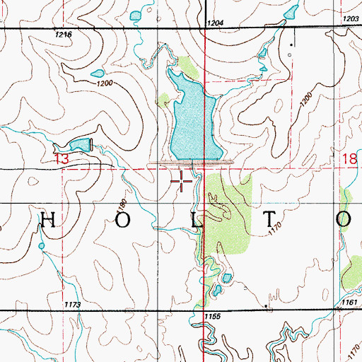 Topographic Map of Jack Creek Site 2a Dam, OK
