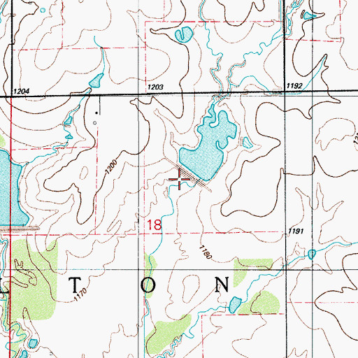 Topographic Map of Jack Creek Site 2b Reservoir, OK