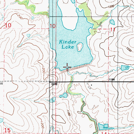 Topographic Map of Jack Creek Site 3 Dam, OK