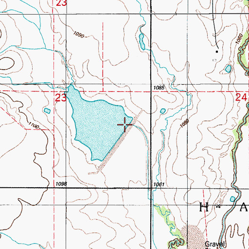 Topographic Map of Jack Creek Site 5 Dam, OK