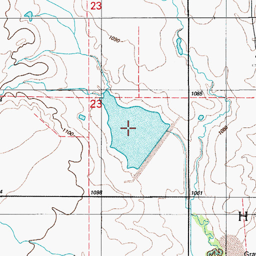 Topographic Map of Jack Creek Site 5 Reservoir, OK