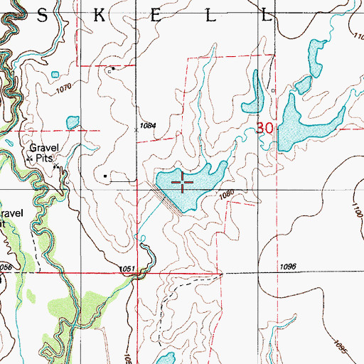 Topographic Map of Jack Creek Site 7 Reservoir, OK