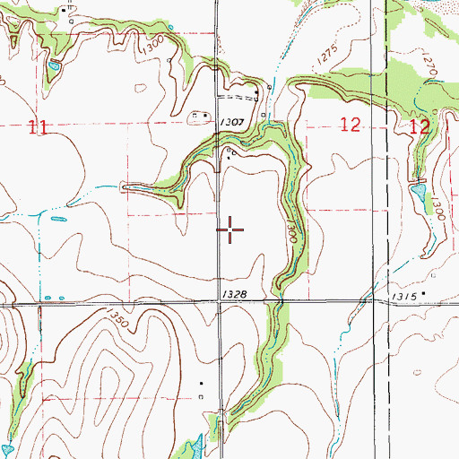 Topographic Map of Cow Creek Site 33 Dam, OK