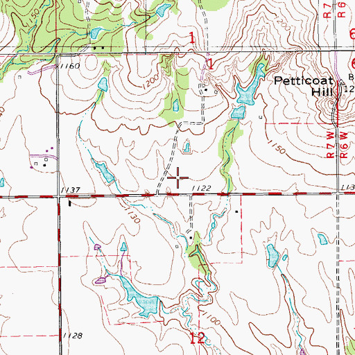 Topographic Map of Cow Creek Site 15 Reservoir, OK