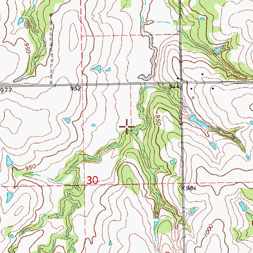 Topographic Map of Fitzgerald-Soldier Creek Site 5 Reservoir, OK