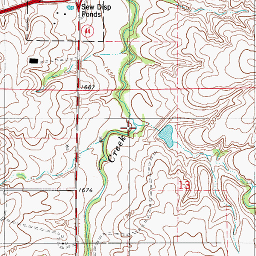 Topographic Map of Turkey Creek Site 11 Dam, OK