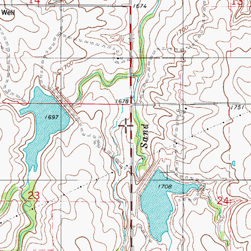 Topographic Map of Turkey Creek Site 10 Dam, OK