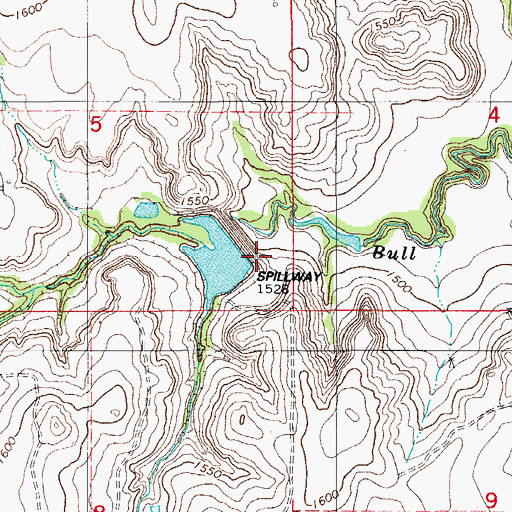 Topographic Map of Cobb Creek Site 2 Dam, OK